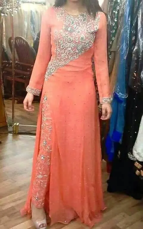 Wedding party dress dabka and nagh work Model #P 177