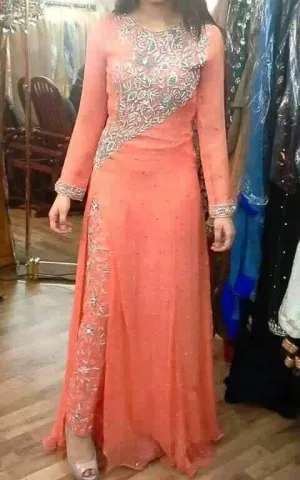 Wedding party dress dabka and nagh work Model #P 177