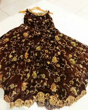 Wedding party dress with pure nag dabka and zari work Model #P 226