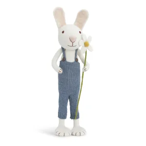 White Bunny With Blue Pants & Marguerite, Big