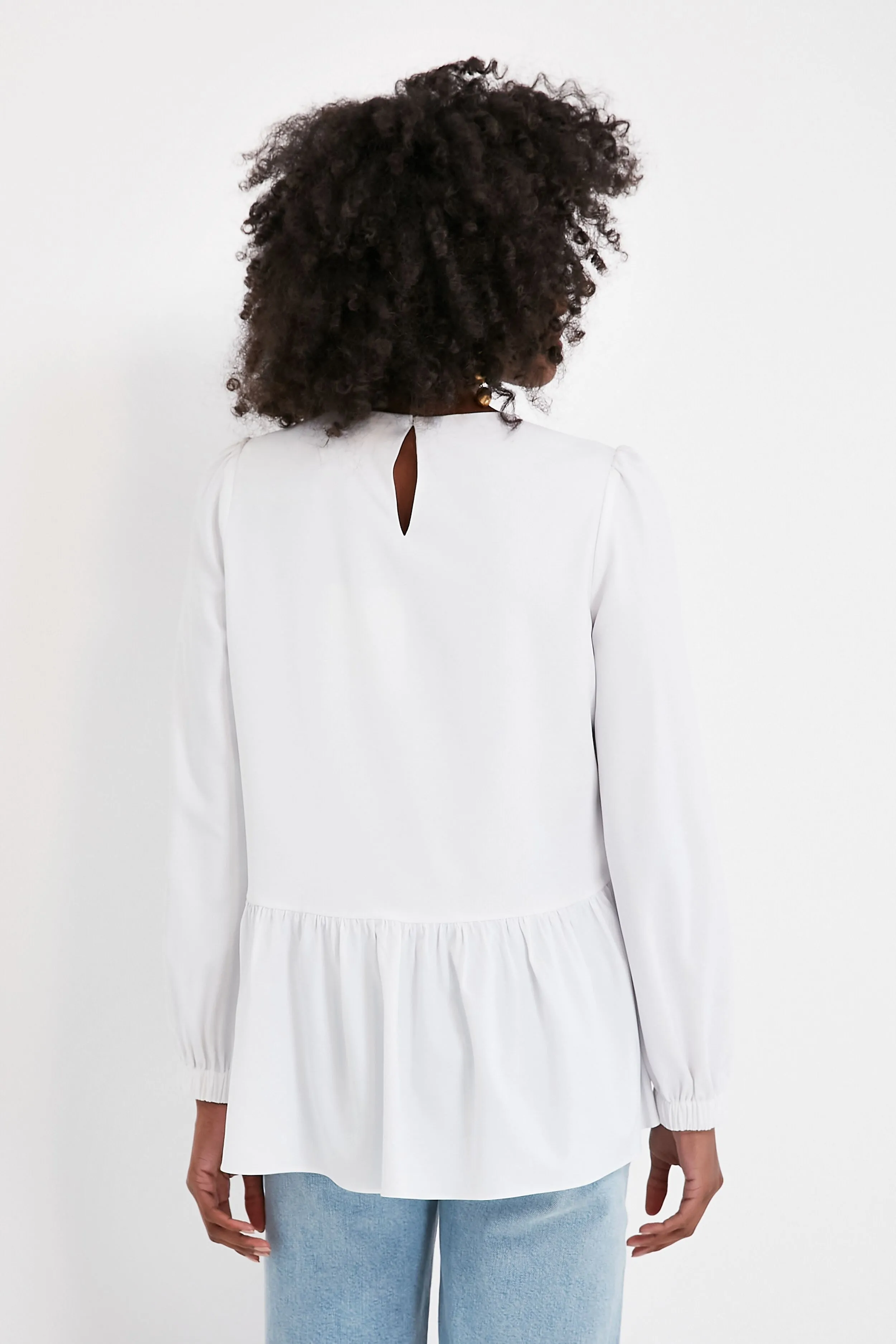 White Carlota Peplum Blouse
