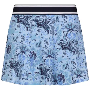 Winged Wolf Phoenix Flare Skirt Wolf Blue