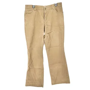 Woman Within Pants Womens Plus Size 16W Beige Bootcut Cotton Blend Stretch