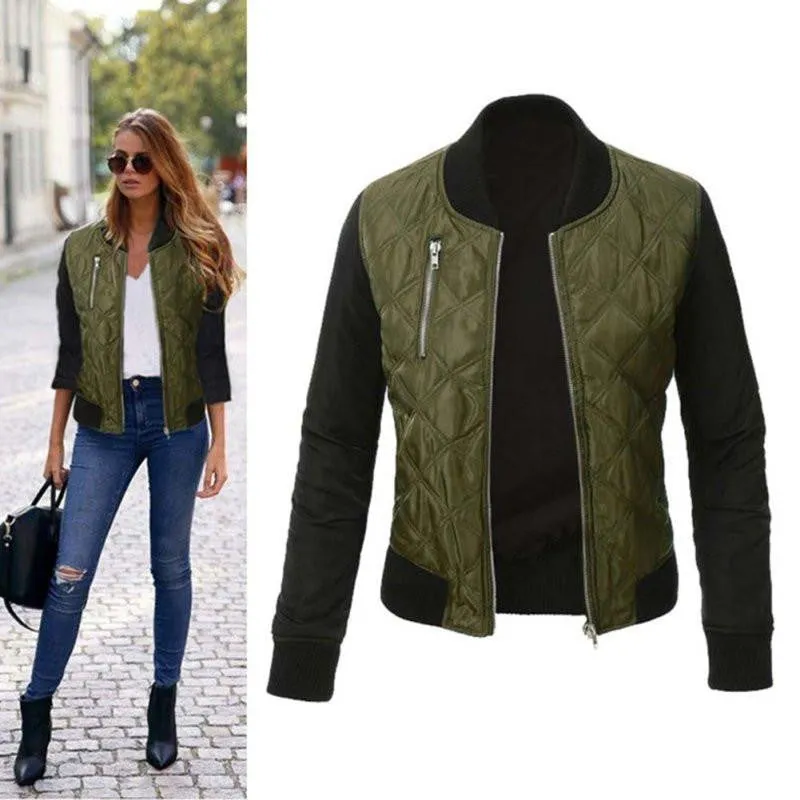 women basic coats Casual Long Sleeve women jacket coat thicken basic jackets outwear bomber jackets