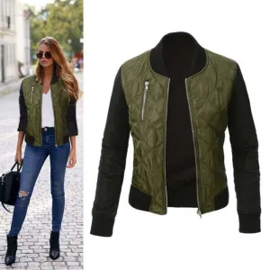 women basic coats Casual Long Sleeve women jacket coat thicken basic jackets outwear bomber jackets