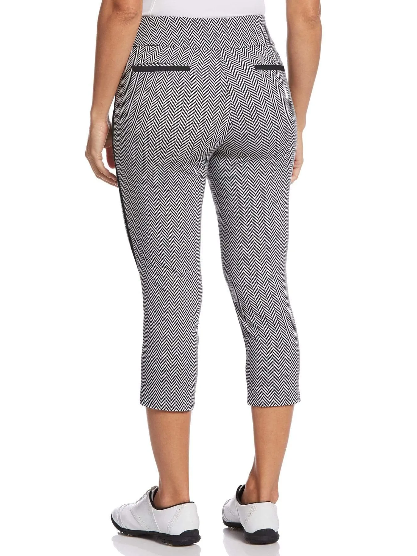 Womens Herringbone Print TrueSculpt™ Capri Pant