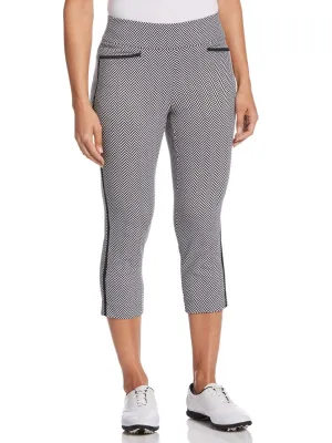 Womens Herringbone Print TrueSculpt™ Capri Pant