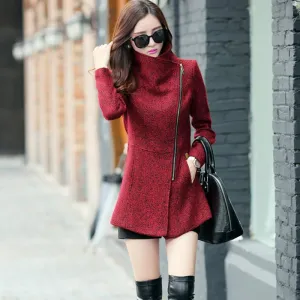 Women's Temperament Woolen Jackets Coats Female Casual Clothing Fashion Women Slim Jackets Coats