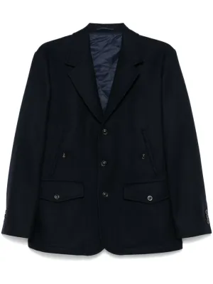 Wool and cashmere single-breasted jacket