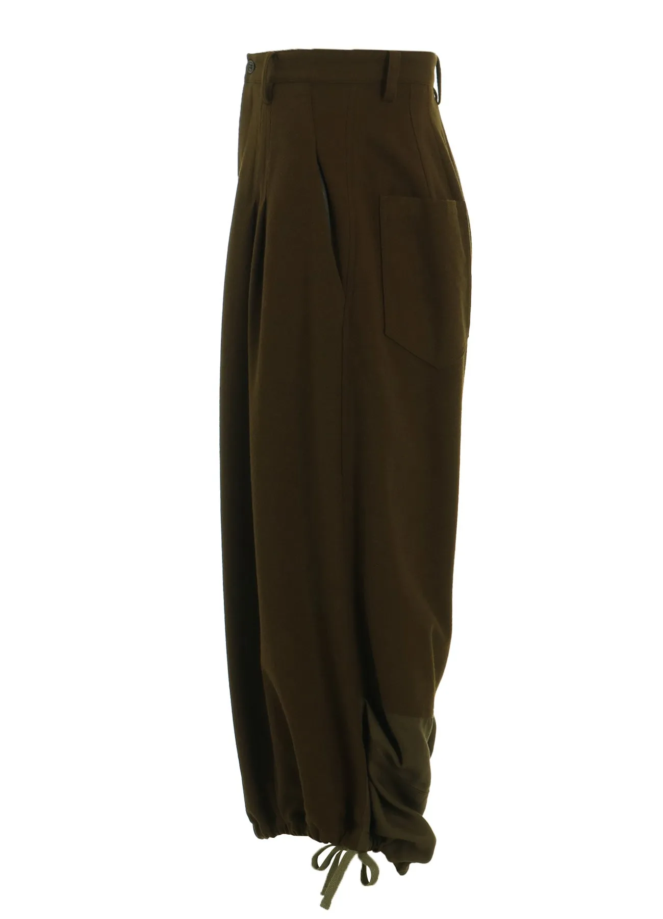 WOOL FLANNEL BALLOON PANTS