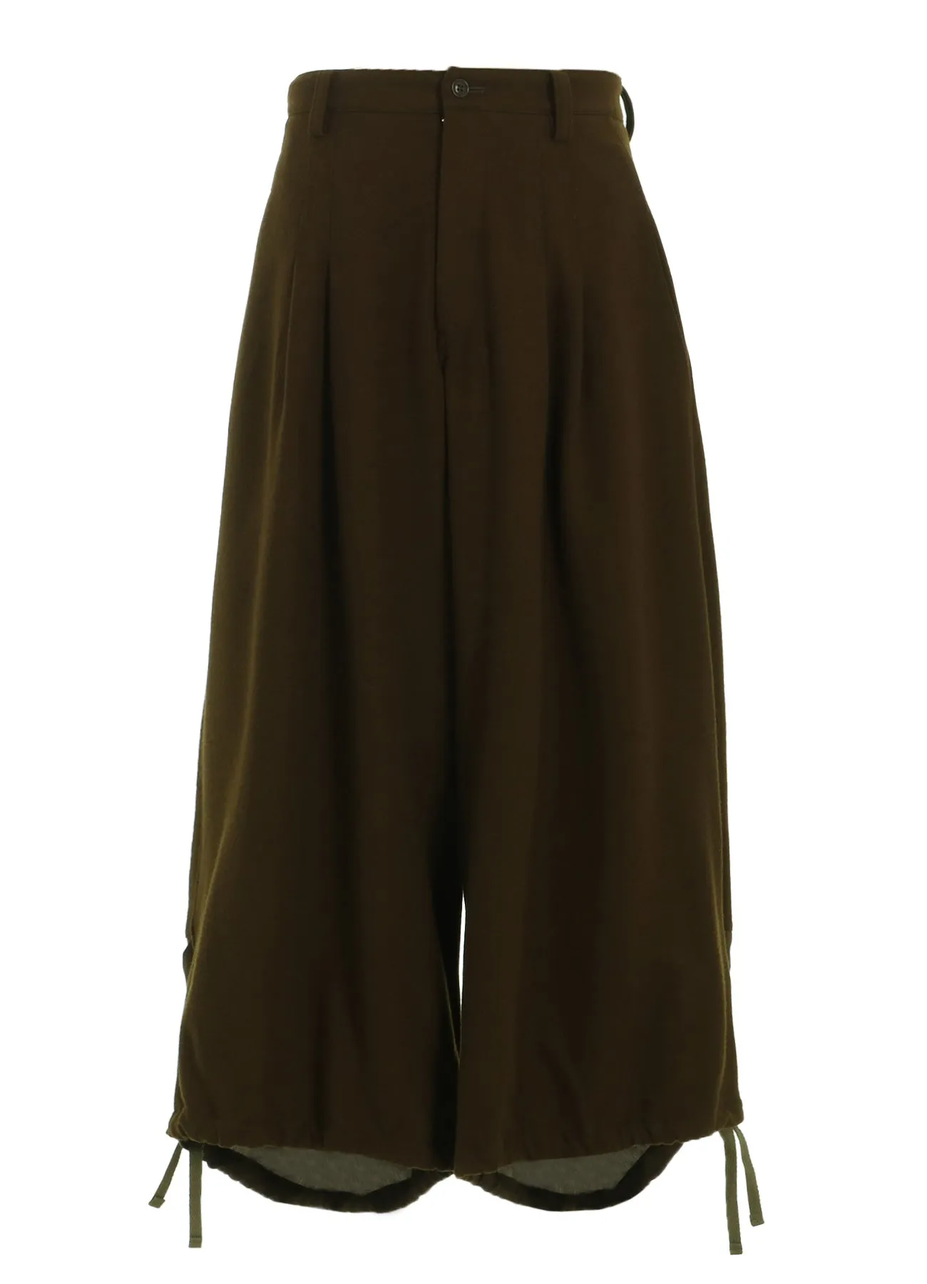 WOOL FLANNEL BALLOON PANTS
