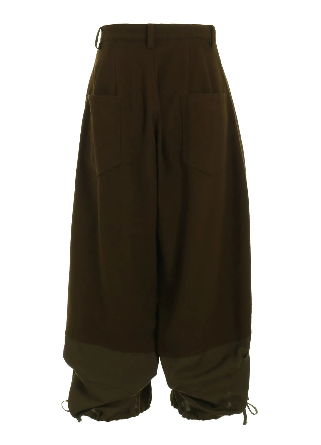 WOOL FLANNEL BALLOON PANTS