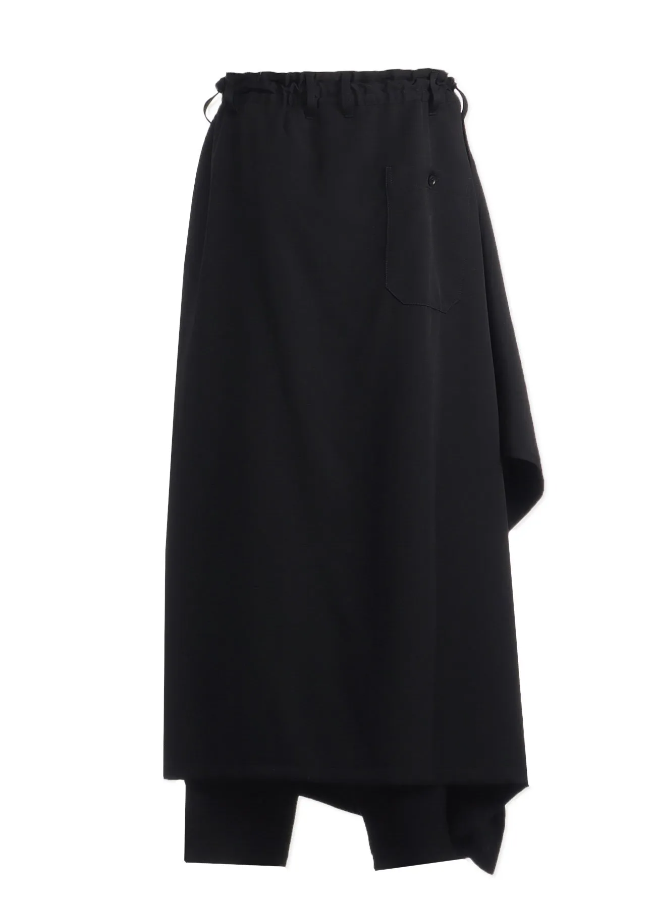 WOOL GABARDINE BOUND SKIRT PANTS
