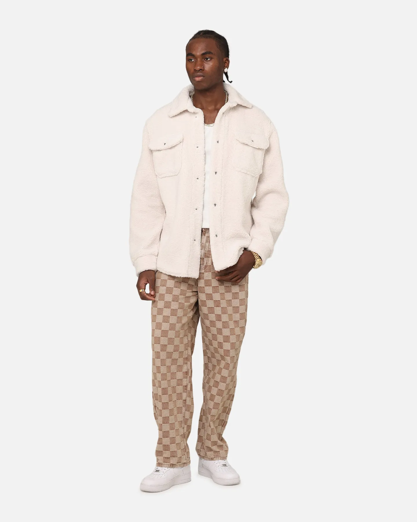 XXIII Shearling Fur Jacket Cream