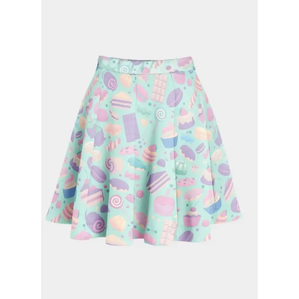Y2K Skirt in Silky Fabric with Elastic Waist Band Full Zip Jacket
