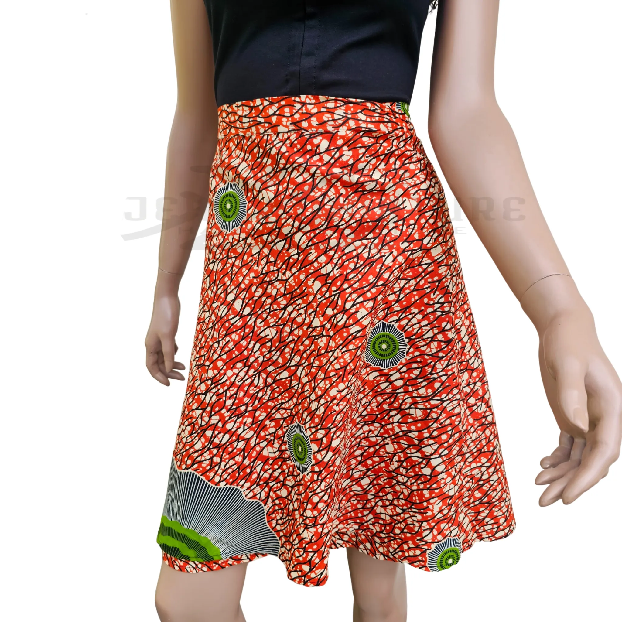 Zara African Print Wrap Around Skirt - 02
