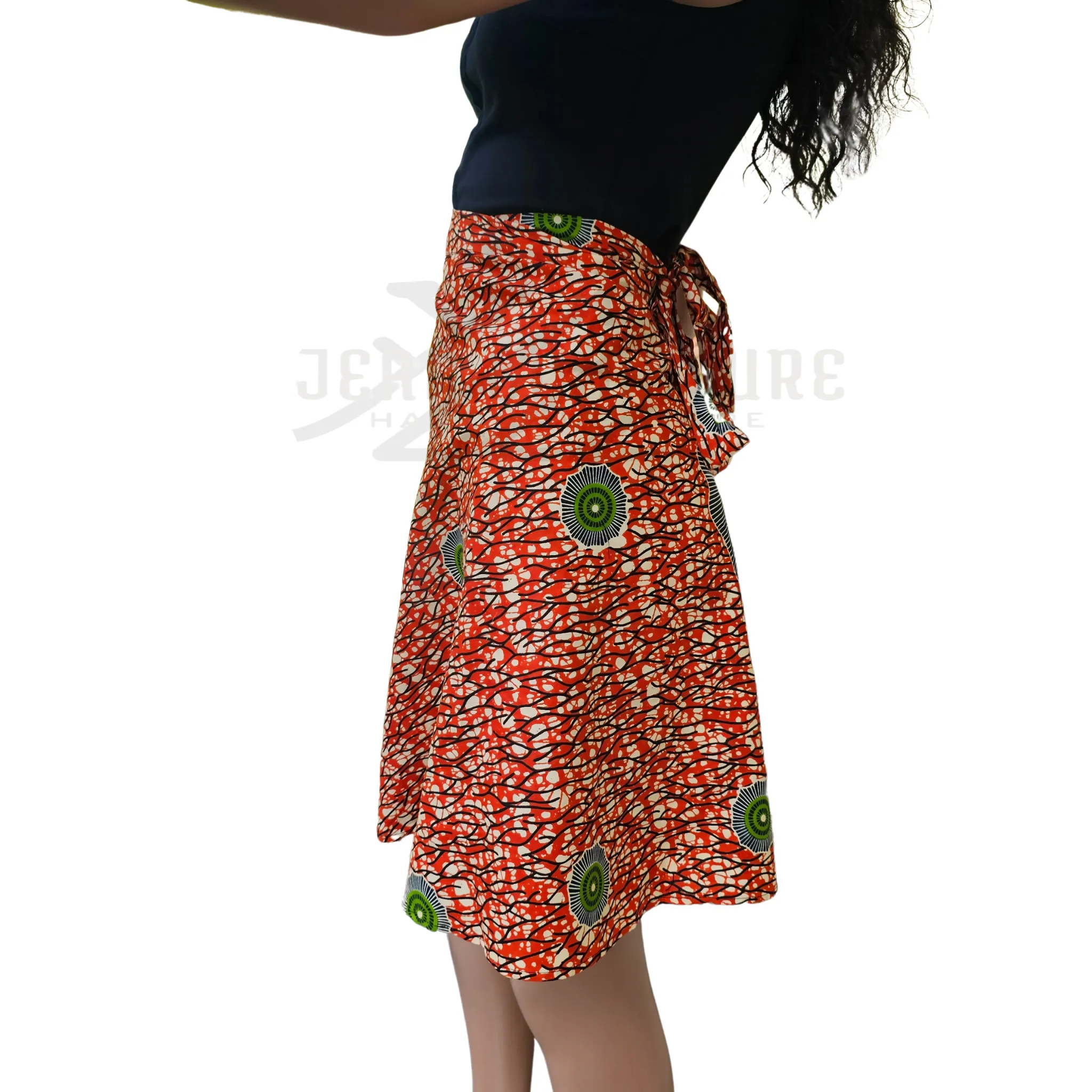 Zara African Print Wrap Around Skirt - 02