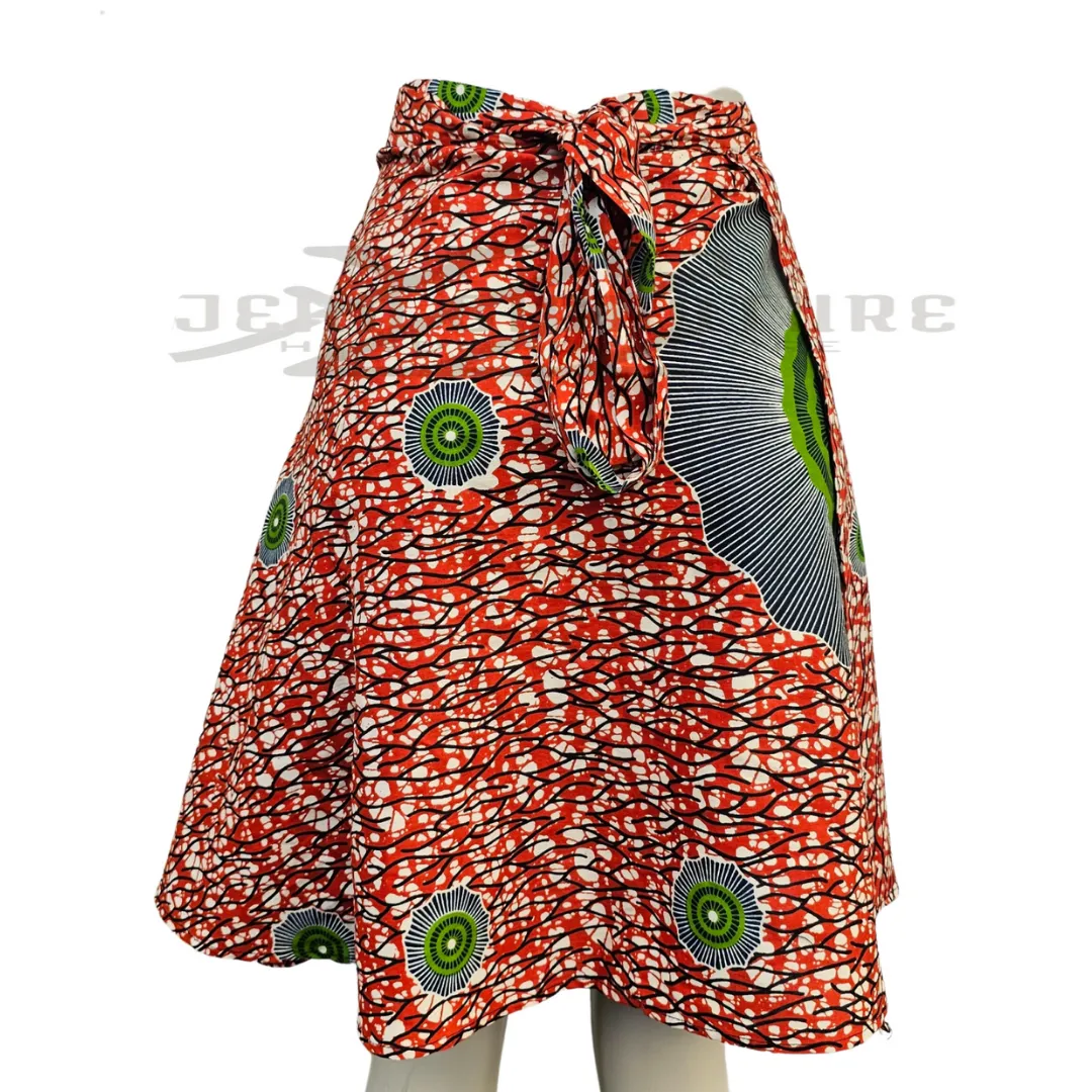 Zara African Print Wrap Around Skirt - 02