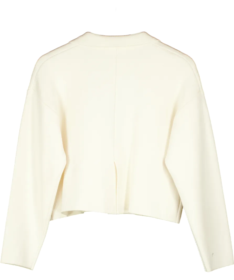 ZARA Cream Knit Button Up Jacket UK M