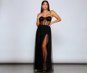 Zoya Mesh Stylish Tulle Bustier Dress